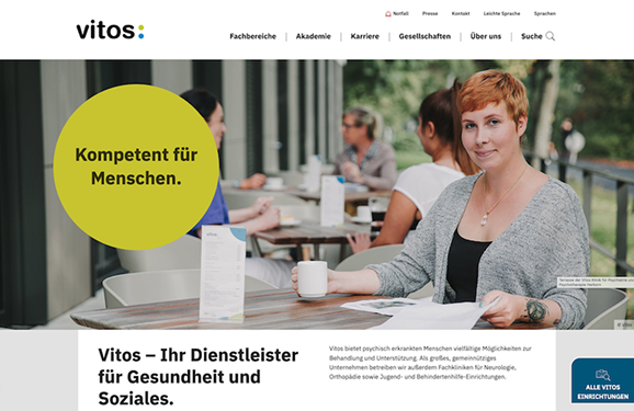 Webportal der Vitos Kliniken