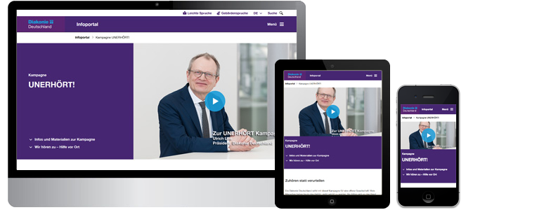 Kampagne "UNERHÖRT!" - Seitentemplate