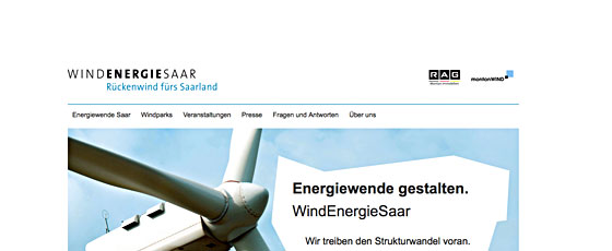 Windenergie Saar // Informationsplattform